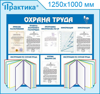 С96 Стенд охрана труда (с двумя перекидными системами) (1250х1000 мм, пластик ПВХ 3мм, Прямая печать на пластик) - Стенды - Стенды по охране труда - магазин "Охрана труда и Техника безопасности"